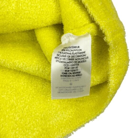 ALICE + OLIVIA Amity Fuzzy Yellow Crop Top Sz Medium - Picture 5 of 5